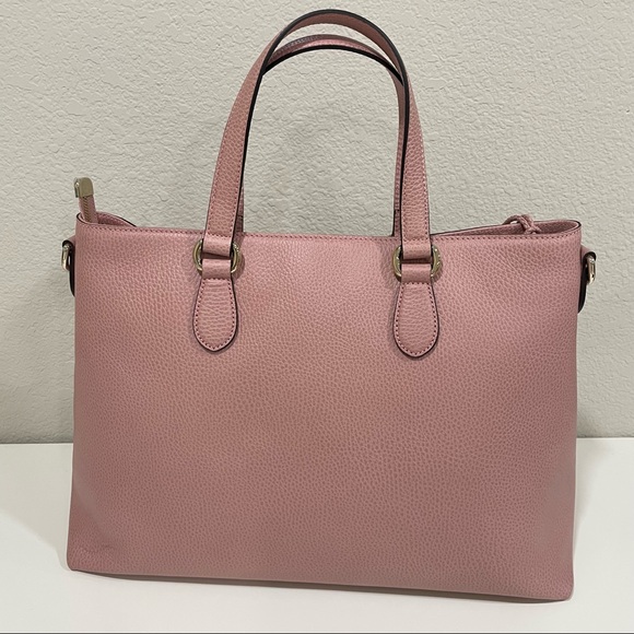 NEW Gucci Pink Leather Bamboo Tassel Tote Shoulder Strap - Picture 2 of 13